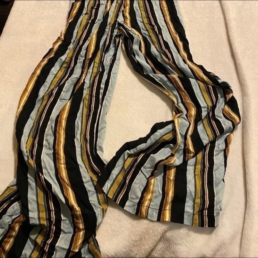 Xhilaration striped boho long pant wide leg jumper medium